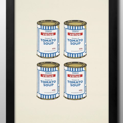 13060■ポスター　絵画　A3サイズ　『バンクシー　4つの缶　Banksy 4Cans』　アート　イラスト　デザイン　上級マット紙採用　北欧