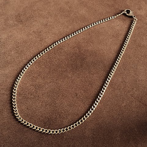 真鍮 喜平チェーン ネックレス（50cm）/ 黄銅 細い 鎖 ブラス ゴールド ペンダント アクセサリー メンズ レディース パーツ ハンドメイド
