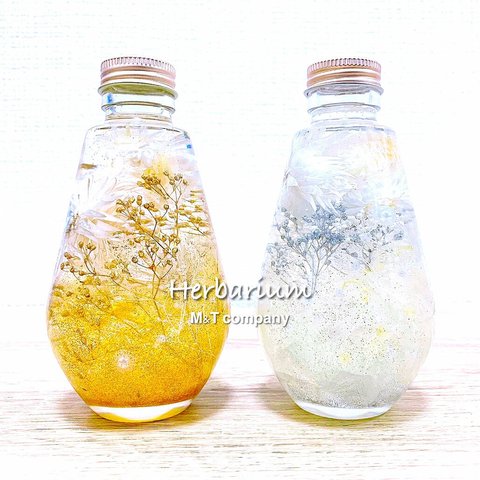 ハーバリウム  Color drop 色の滴 Gold & Silver