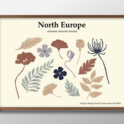 7629■ポスター　A3サイズ　『ボタニカル 植物』　アート　イラスト　北欧　デザイン　上級マット紙
