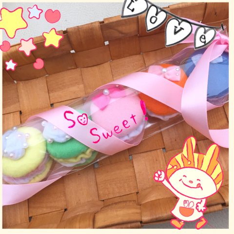 ＊送料込み＊プリティなマカロン♡フェルトままごと