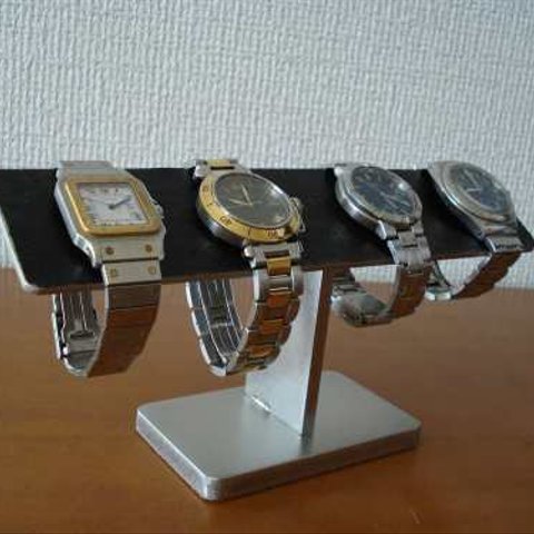 腕時計スタンド　ラッピング　4本掛けブラック時計スタンド　N120104　AKI-STUDIO