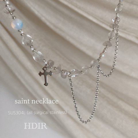 Necklace  金属アレルギー対応 : SUS304L ▶︎ saint necklace