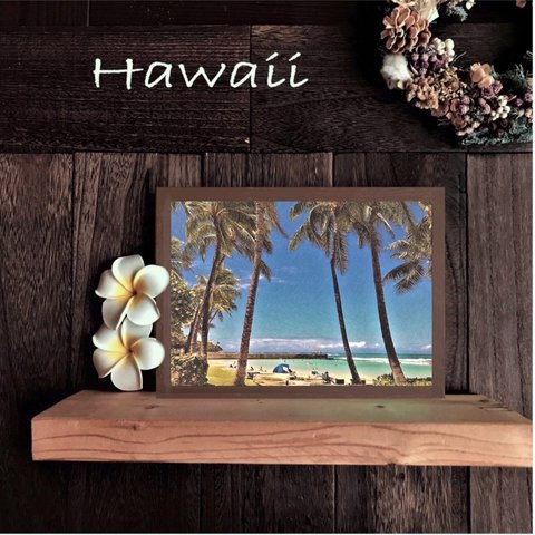 【送料無料】南国の風景☆HAWAII No.640                                 フレーム付    A4サイズ