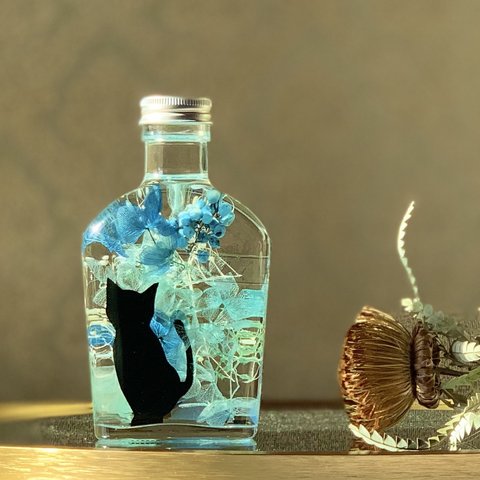 【CAT】animal herbarium - liqueur bottle -【blue】