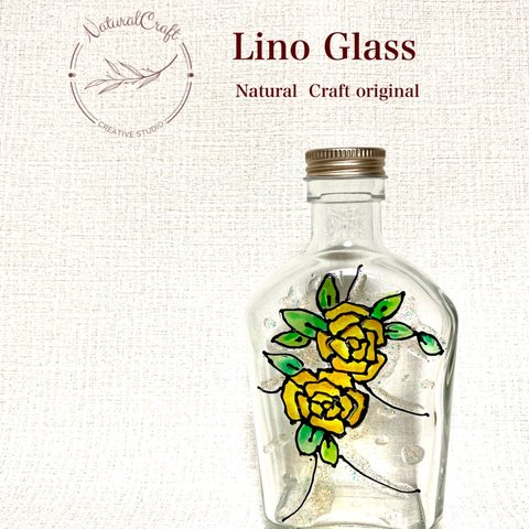 No.R3  Lino Glass orange yellow  Rose