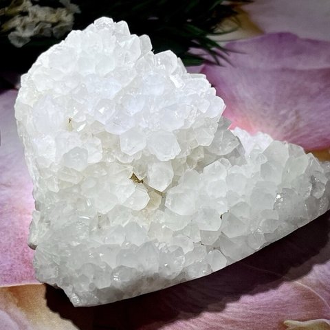 四川省産　フラワー水晶　クラスター　花水晶　ラフストーン　原石