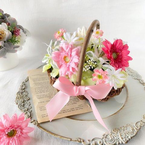 母の日　ガーベラ　キット　ピンク　手作り　初級　フラワー　アレンジメント　造花　インテリア　雑貨　