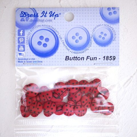 セール　セットボタン　ボタン　ミニ　てんとう虫　テントウムシ　アメリカ　Dress It Up　輸入　ボタン　海外　buttonset1859