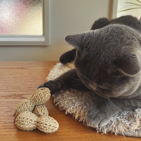 mini crochet peanuts  （3beans）🥜 / ミニ ピーナッツ 猫ボール