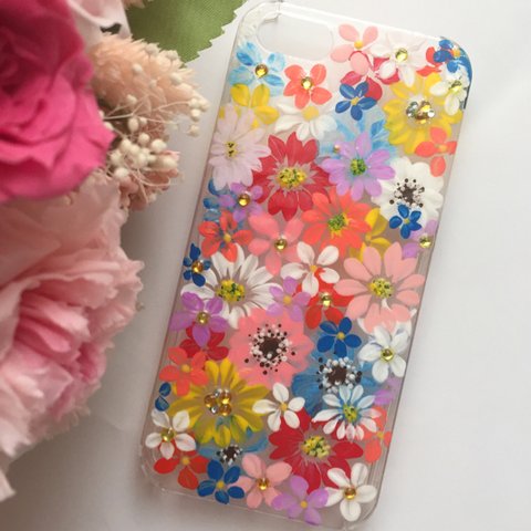 花＊花＊花＊ペイントiPhone5/5Sケース