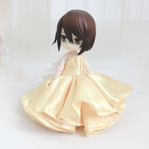 プリンセスレース_イエロー_プリンセスドレス【ねんどろいどwoman,girl,オビツ11サイズ】