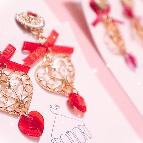 ♡Valentine heart💝pierce/earring