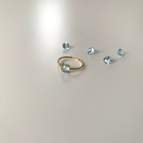 10kスカイブルートパーズ　gem.ring