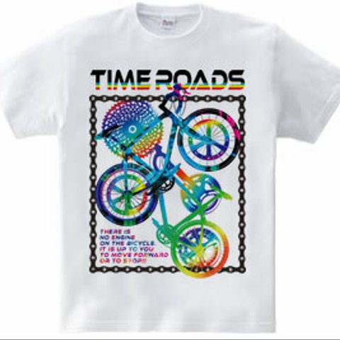 ロードバイクTシャツ「TIME ROADS」