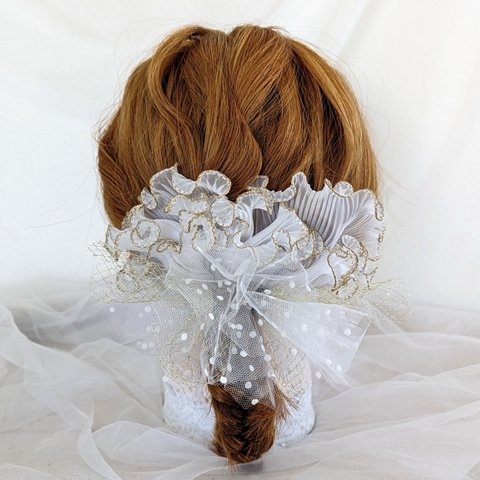 ガーリー　リボン　ヘッドドレス　卒業式　成人式髪飾り　袴　振袖　ウェディング　白無垢　結婚式