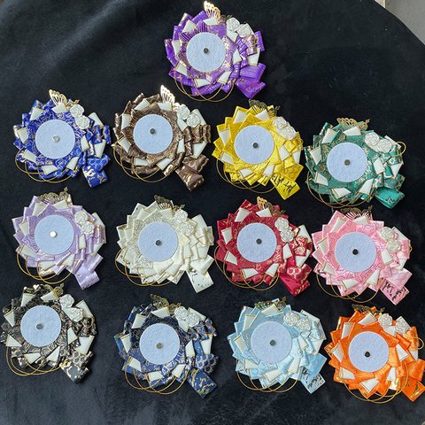 痛ロゼット55mm 75mmサイズ 缶バッジ用 ロゼット 蝶 花