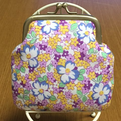 花柄がま口財布