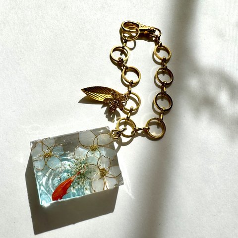 てづバ後夜祭♪【3/24 21時〜販売】波紋の金魚～桜ブルー(お写真のものをお届けします)
