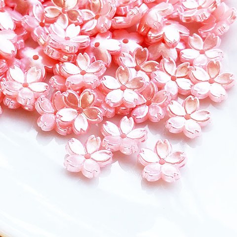  パール桜ビーズ小サイズ120個ピンク