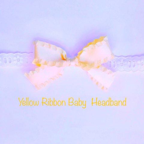 Yellow Ribbon Baby  Headband(赤ちゃん用ヘアバンド)