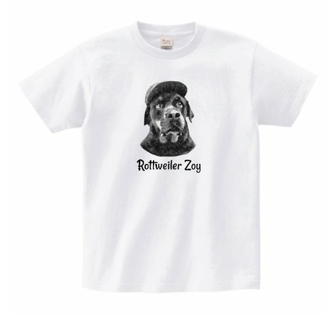 Rottweiler Zoy Tシャツ　プリント違い　白