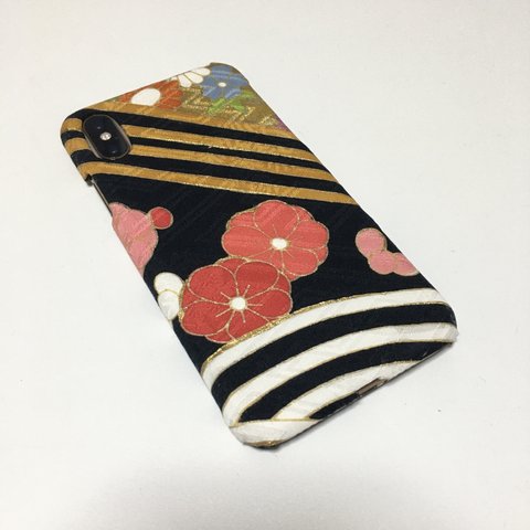  京友禅スマートフォンカバー「ぼんぼり花」（iPhoneX専用）