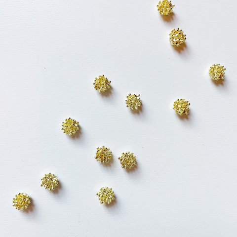 【10pcs gold #56-12】small gold flower bijou parts