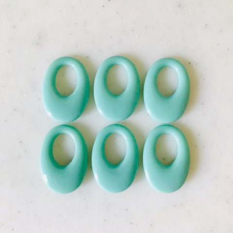 Light Blue Oval Pendant Tops