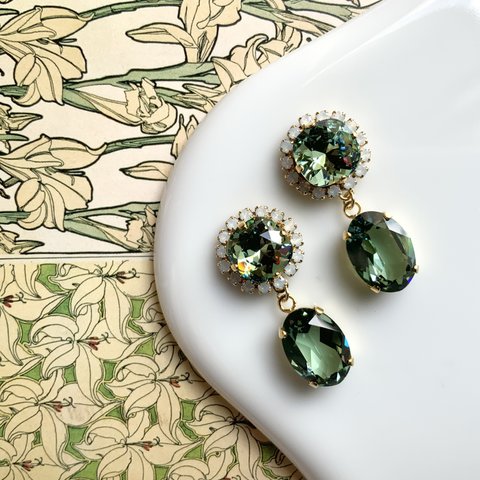 fresh green pierce/ earring