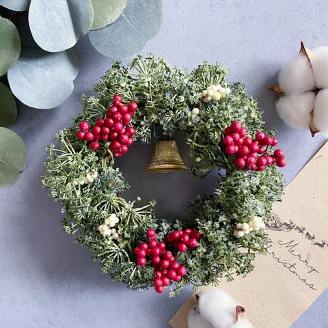 【forest berry bell wreath】ゴールド ベル フォレスト ベリー リース