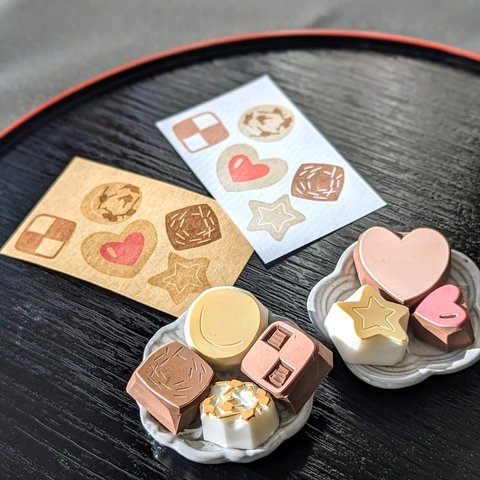 消しゴム はんこ　クッキー つめあわせ　セット　eraser stamps of assorted cookies