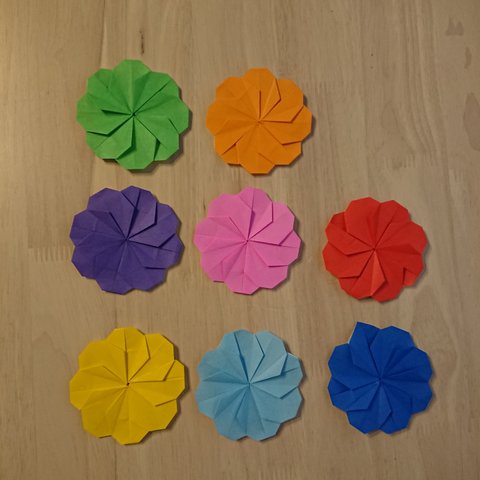折り紙 お花 10個