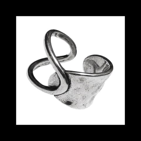 再販 silver925【half_ring&plate RING】ヴィンテージ  アンティーク シルバー 病みかわいい ロック パンク ダーク ゴスロリ シルバー925 メンズ ユニセックス  