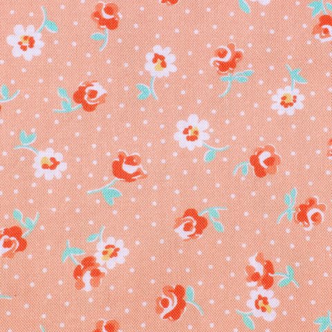 USAファブリック　Darlene's Favorites Flowers Orange