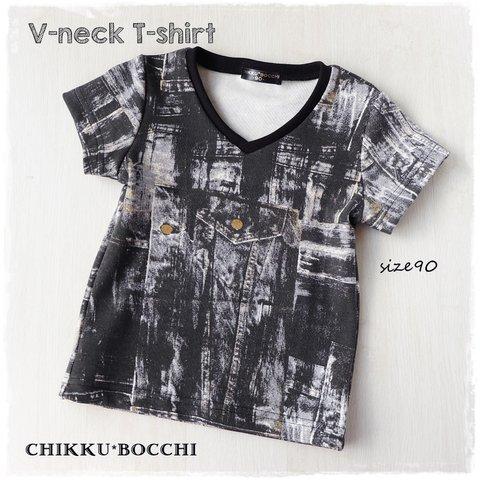 vt90-1*90size*ＶネックＴシャツ*デニム