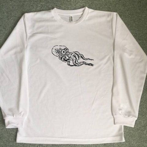 葛飾北斎 蛸 ドライ ロング Tシャツ タコ 釣り