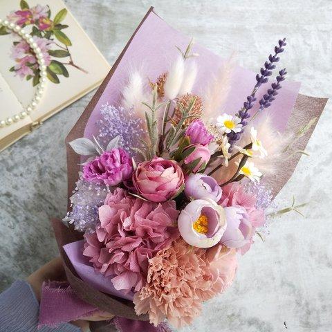 Swag bouquet ＜French pink＞＊春スワッグ＊春ピンク＊母の日スワッグ＊スワッグブーケ＊フラワーギフト母の日＊母の日花＊母の日スワッグ＊玄関スワッグ＊母の日祝い＊母の日ギフト