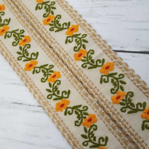 チロリアンテープ　刺繍　レトロ