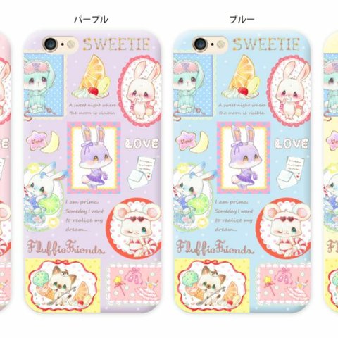 スマホケース☆レトロアニマルのアメリカンキルト風☆iPhone/Android