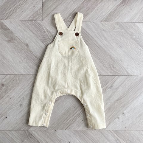 Corduroy overalls／細うねコーデュロイのベイビーサロペット＊クリーム