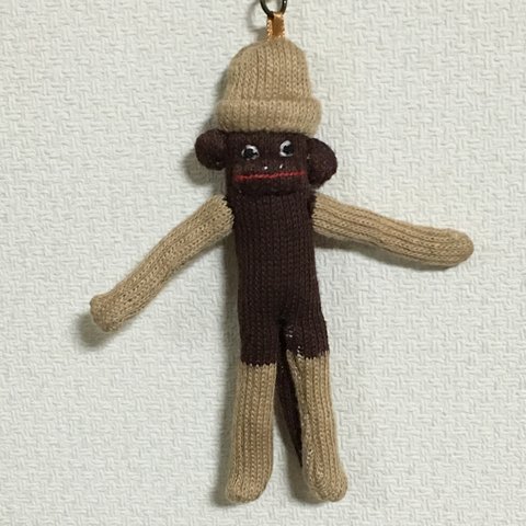 ミニミニ⋆ソックモンキーのキーホルダー(Brown)