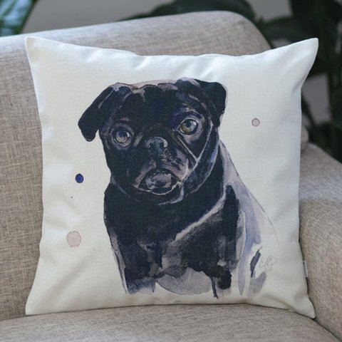 クッションカバー パグ PUG 北欧風 jubileecushionpt024