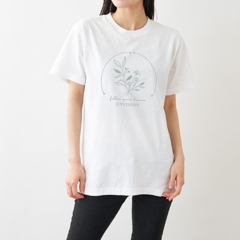 Botanical プリントTシャツ ホワイト