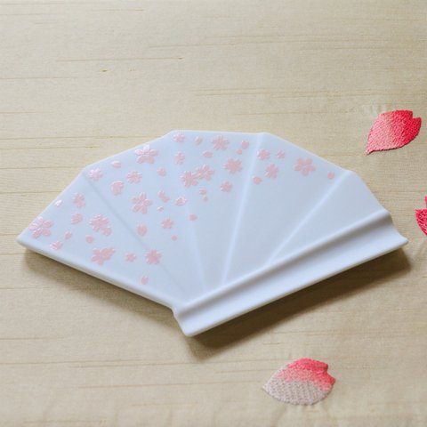 sense plate　和紋　桜　小皿／菓子皿／香立て／扇子／0285012