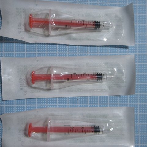 針無しシリンジ・注射器（筒径細め、1mL）3本セット