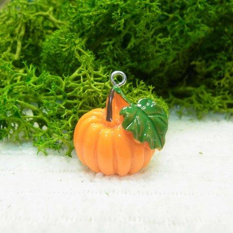 カボチャ風 チャーム 加工パーツ樹脂素材　ハロウィン　オレンジ