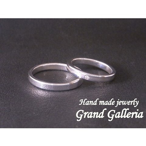 pt900 プラチナ900 マリッジリング 結婚指輪 ダイヤモンド Grand Galleria