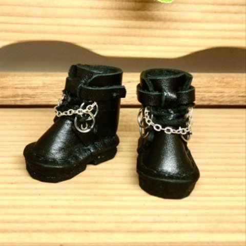 革細工　厚底チェーンブーツ　miniature  boots.