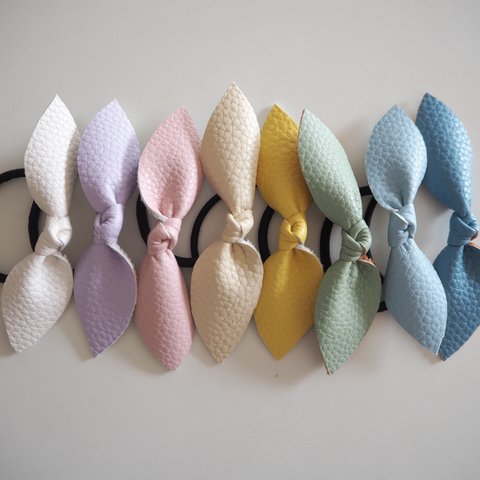 pastel leather ribbon gom